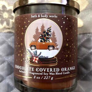 NEW Chocolate Covered Orange 30-50 hours Single Wick Candle Bath & Body Works